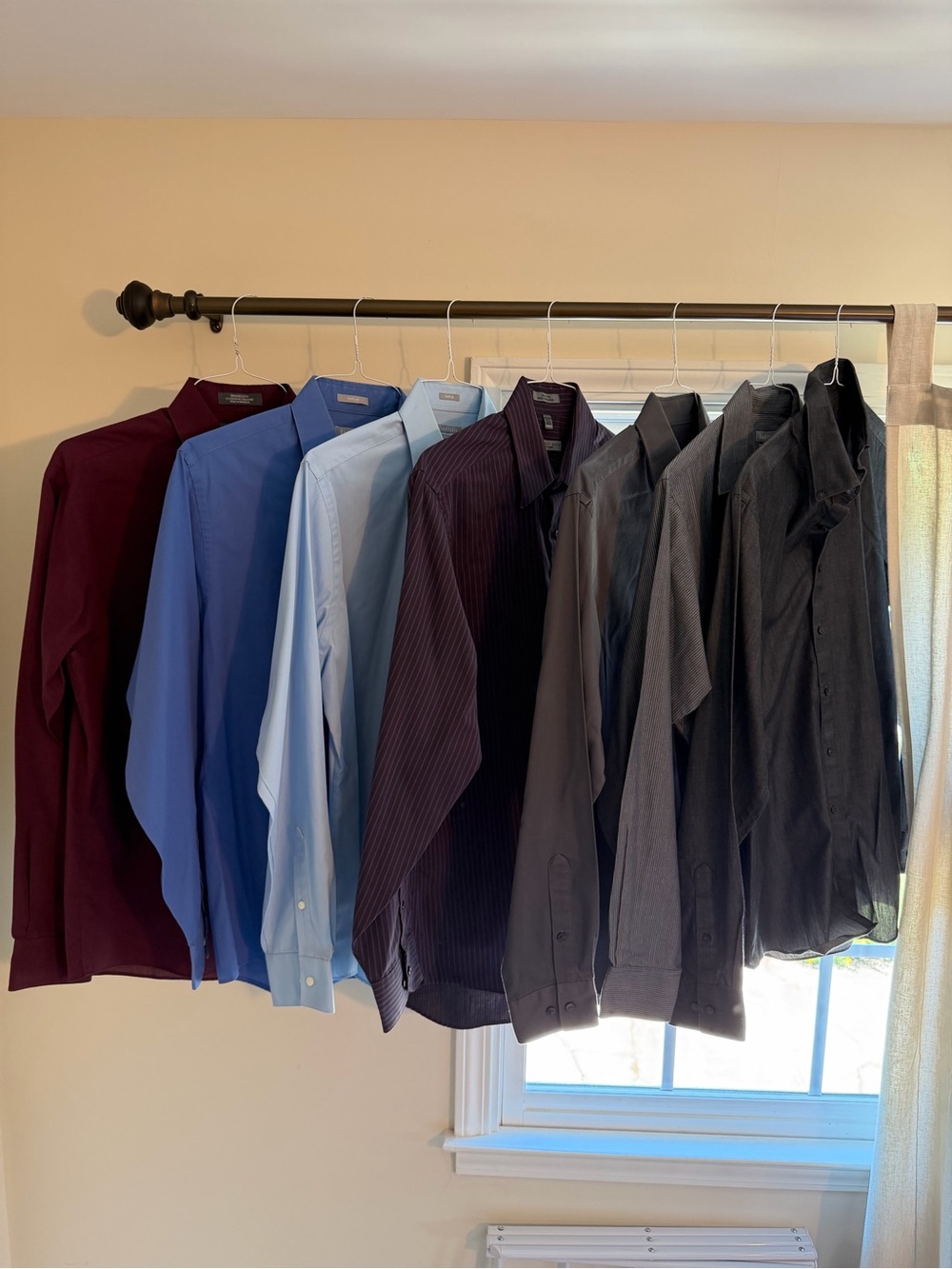 Set of 7 Fitted Dress Shirts, 15.5 neck 34/35  Sleeve